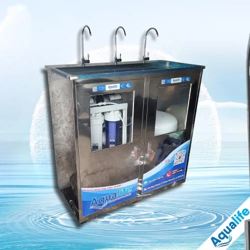 Máy lọc nước 3 vòi 30 L/h tủ inox - Ảnh 2