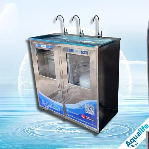 Máy lọc nước 3 vòi 30 L/h tủ inox - Ảnh 3