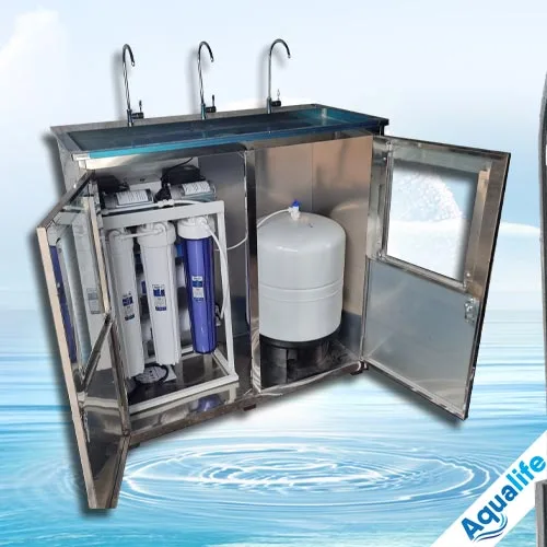 Máy lọc nước 3 vòi 30 L/h tủ inox - Ảnh 4