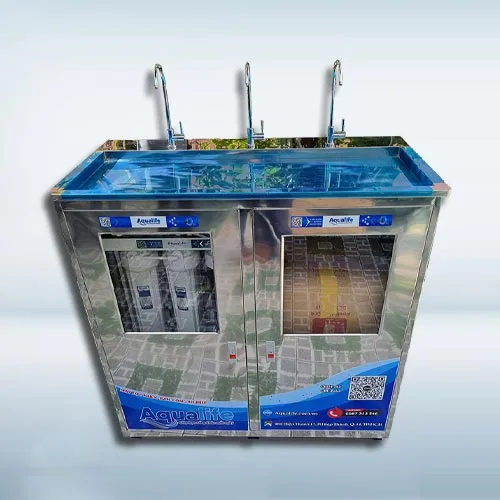 Máy lọc nước 65 lít/h 3 vòi tủ inox 2 cánh