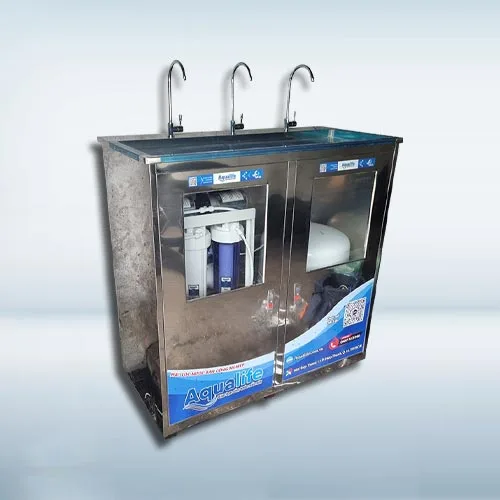 Máy lọc nước 65 lít/h 3 vòi tủ inox 2 cánh - Ảnh 3