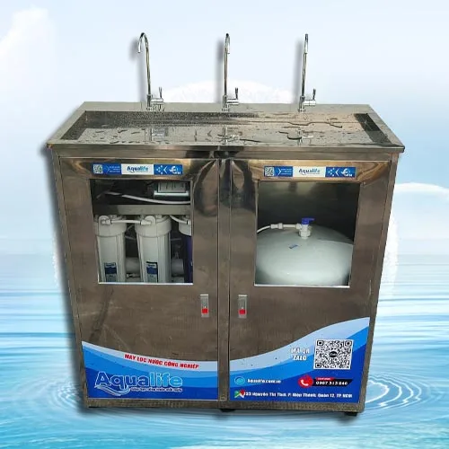 Máy lọc nước uống 3 vòi 50 lít/giờ tủ inox