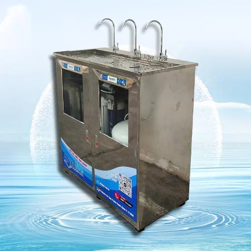 Máy lọc nước uống 3 vòi 50 lít/giờ tủ inox - Ảnh 3