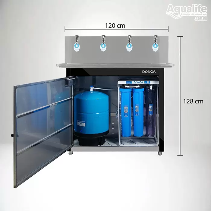 Thiết bị lọc nước 4 vòi vặn tay DAD-4S kích thước 120x45x128cm