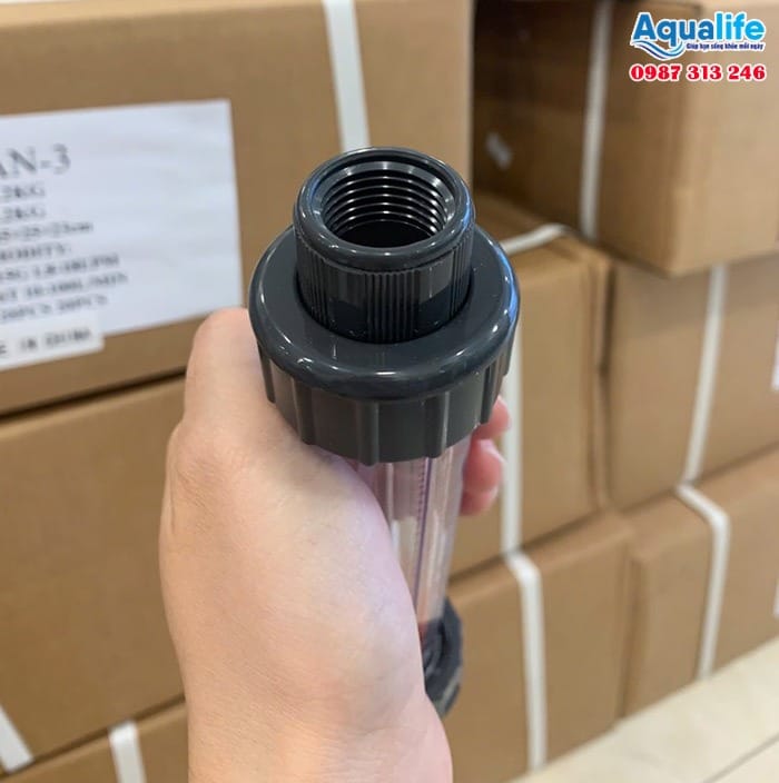 Chi tiết cấu tạo lưu lượng kế LZS-15D 5-50 LPH kết nối DN20 mặt bích