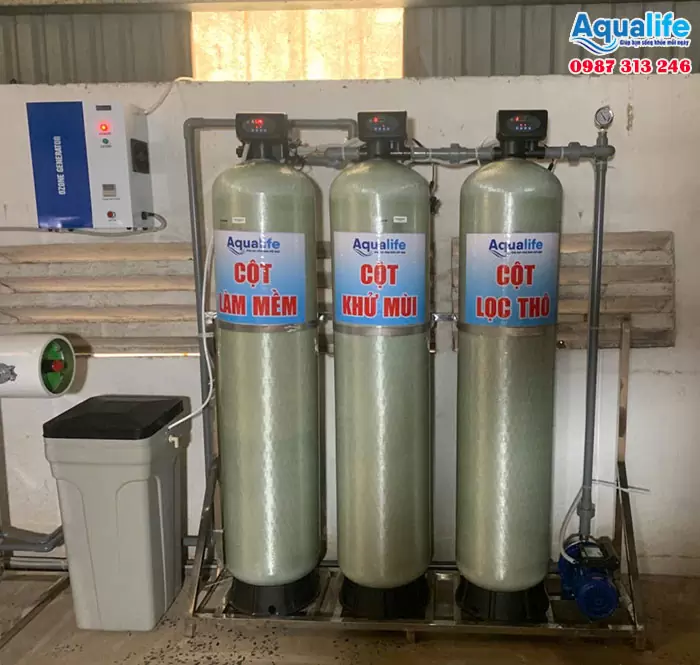 3 cột 1465 tiền xử lý trong hệ thống lọc 1200 lít/h