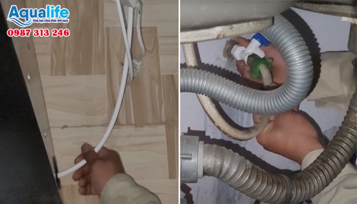 Cấp nước nguồn cho máy lọc nước 2 vòi nóng nguội