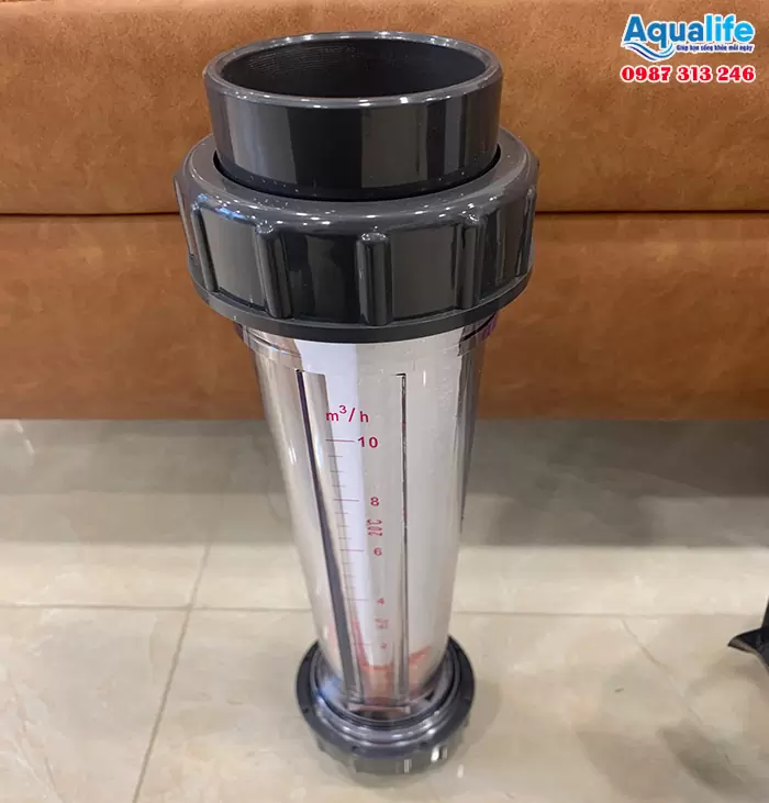 Ống nhựa đo lưu lượng LZS-50 chất liệu AS ABS kết nối dán keo D63