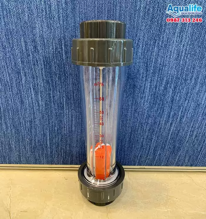 Lưu lượng kế LZS-65 12-60m3/h vặn ren 60 chính hãng