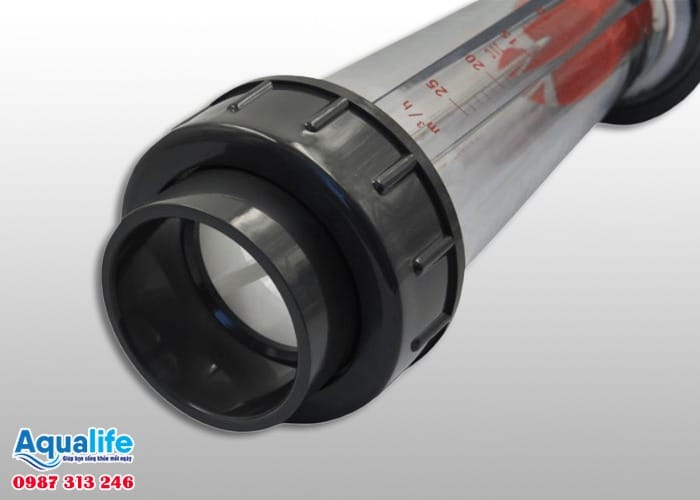 Lưu lượng kế 5-25 m3/h LZS-65 dán keo D75 ống côn AS phao ABS đọc chỉ số trực quan