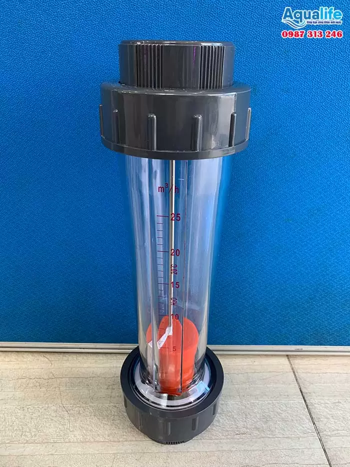 Lưu lượng kế LZS-65 dạng short tube plastic kết nối vặn ren áp suất 0.6MPa
