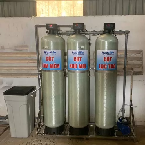 Hệ thống làm mềm nước 3 cột composite 1252 tự động