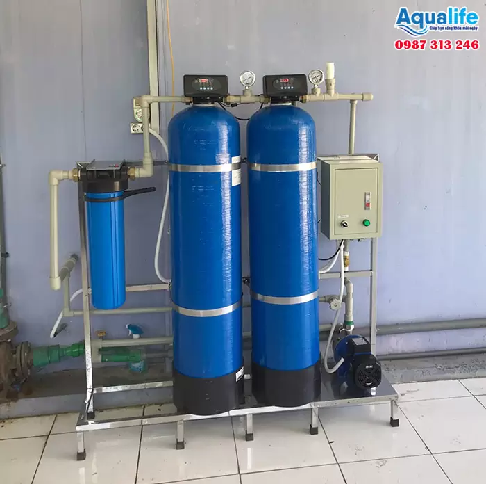 Hệ thống 2 cột 1252 composite tự động lọc nước nhiễm phèn 8 Hệ thống lọc nước sinh hoạt dùng cột composite 1252 tự động