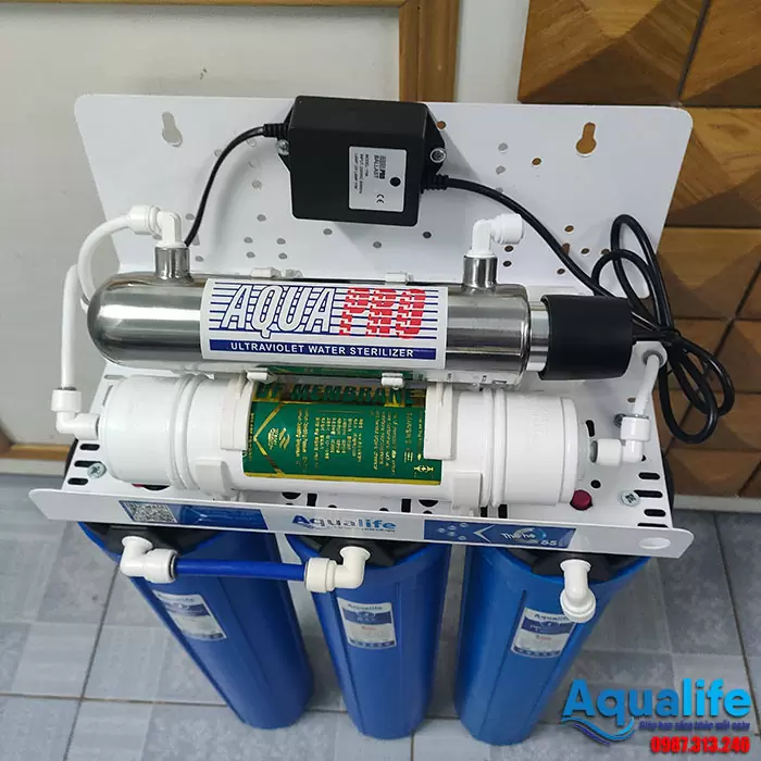 Bộ lọc nước sinh hoạt đầu nguồn 3 cốc màng UF Hàn Quốc