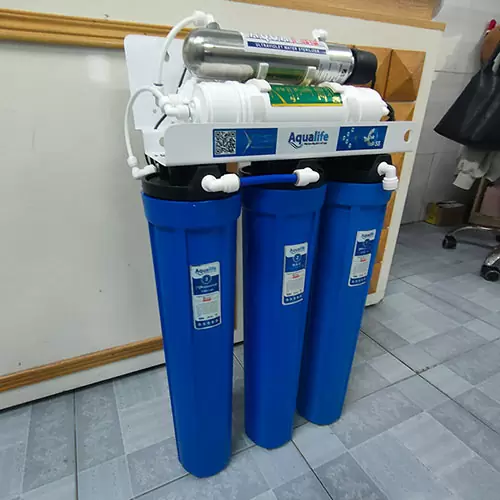 Bộ lọc nước đầu nguồn 3 cốc 20 inch + UF + đèn UV diệt khuẩn - Ảnh 4