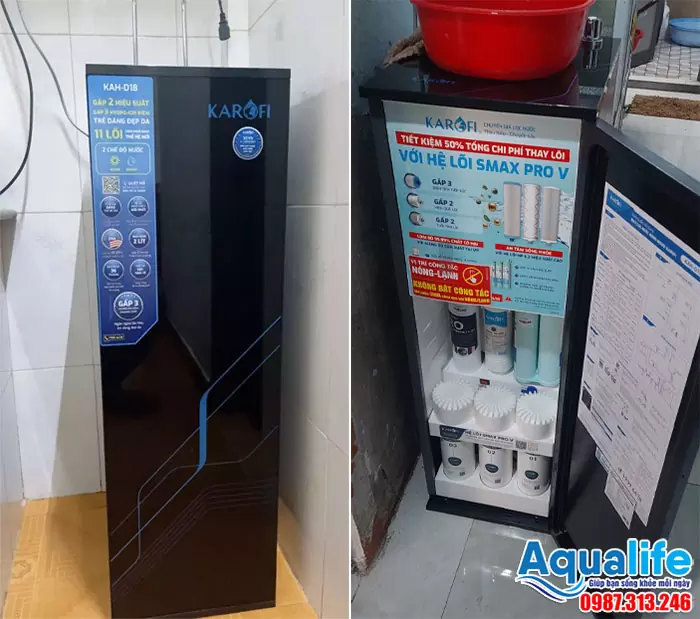 Hình ảnh thực tế máy lọc nước Karofi KAH-D18