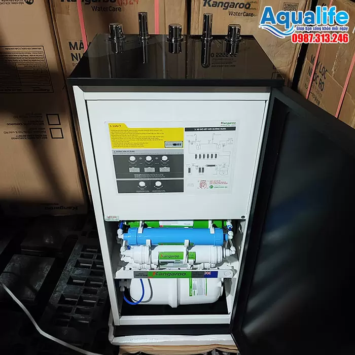Bộ phận lọc bên trong máy lọc nước nóng lạnh Kangaroo KG10A17