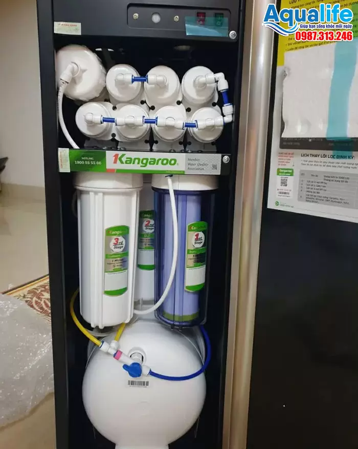 Hệ thống 12 lõi lọc của máy lọc nước NL Kangaroo KG12A8S