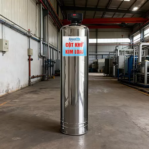 1 trụ lọc nước tự động Inox 1665 khử phèn sắt