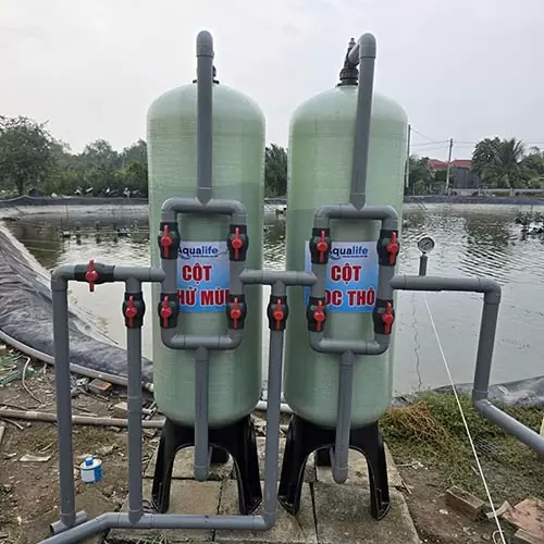 Bộ 2 cột Composite 2162 lọc nước hồ nuôi tôm