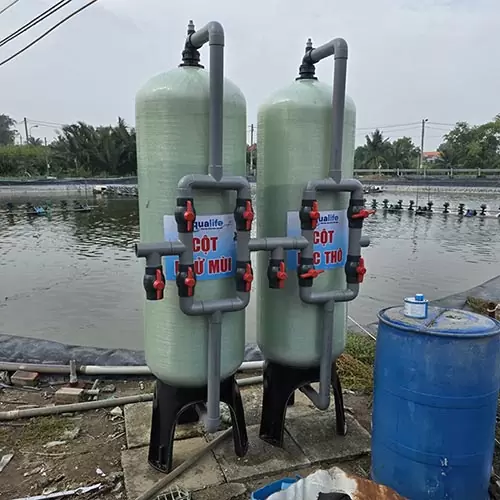 Bộ 2 cột Composite 2162 lọc nước hồ nuôi tôm - Ảnh 2