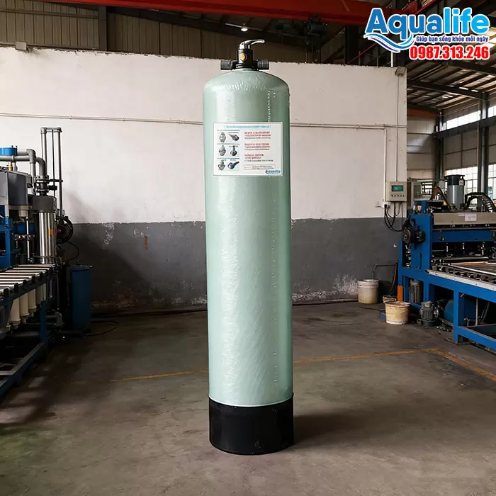 Bộ lọc nước phèn 1 trụ Composite 1665 cho nhà xưởng