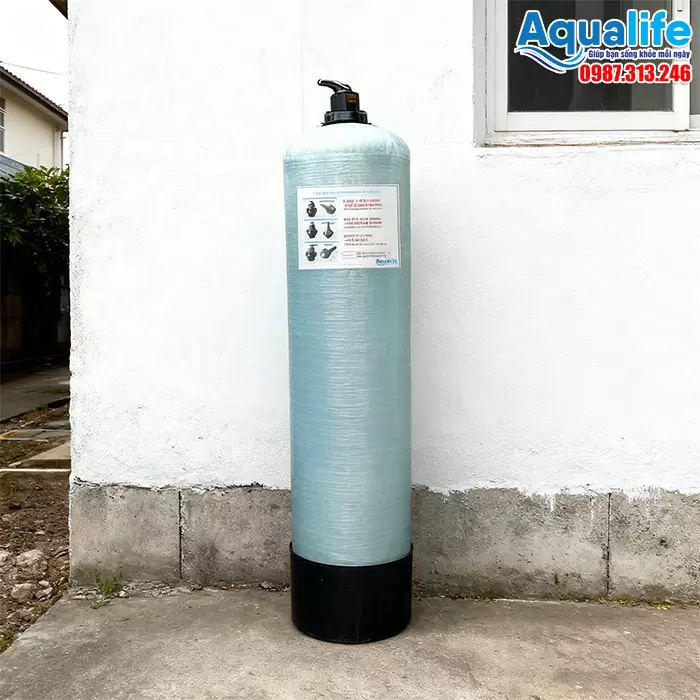 Hệ thống lọc phèn thủ công 1 trụ Composite 1465 2 Bộ lọc phèn thủ công 1 trụ Composite 1465