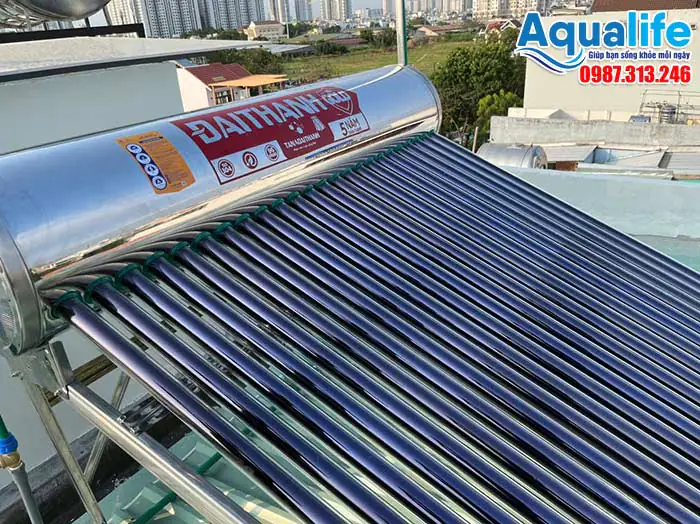 Máy nước nóng mặt trời Đại Thành Gold 315L F70-21 7 Ống thủy tinh chân không F70 thu nhiệt cực nhanh của máy nước nóng Đại Thành