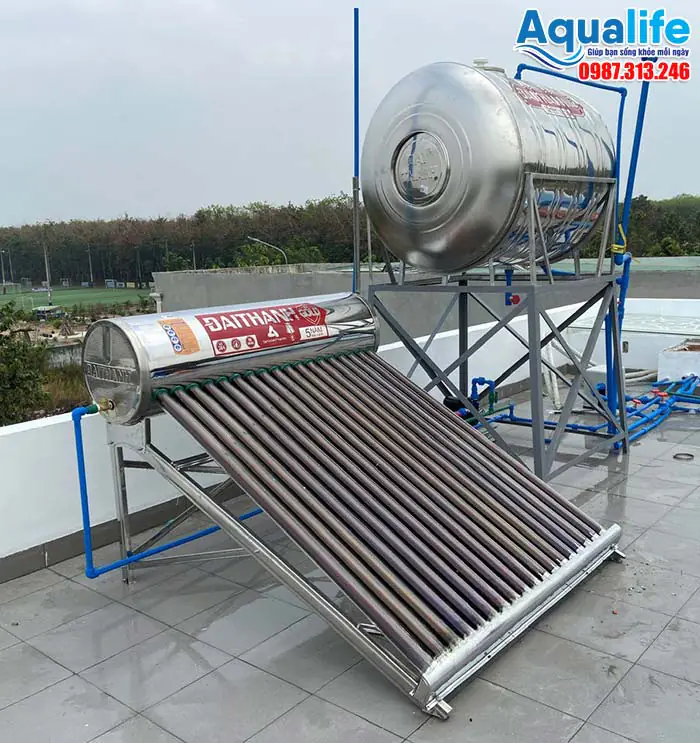 Nước nóng NLMT Gold 300L F70-20 Đại Thành 8 Cấu tạo 20 ống chân không phi 70 máy Đại Thành Gold 300L F70-20