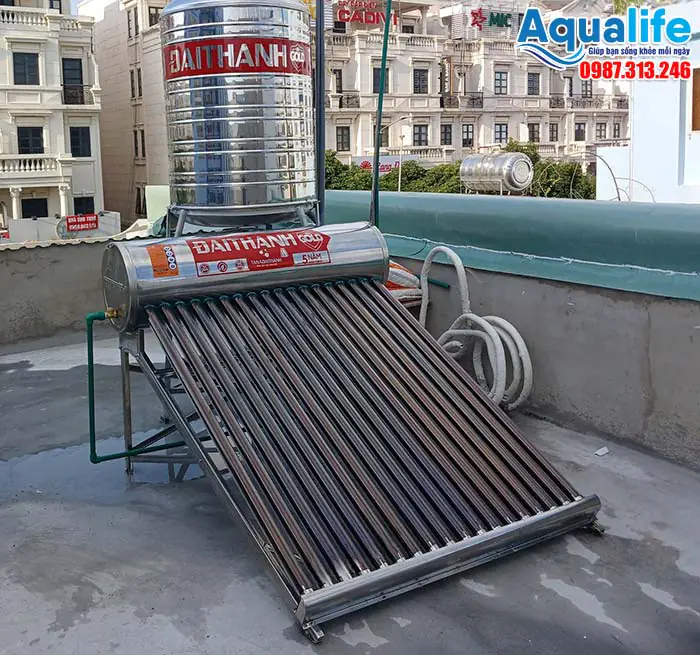Nước nóng NLMT Gold 300L F70-20 Đại Thành 6 Hệ thống nước nóng mặt trời Đại Thành Gold cho gia đình 9-11 người