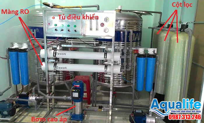 Cấu tạo hệ thống lọc RO công nghiệp tiêu chuẩn hiện nay