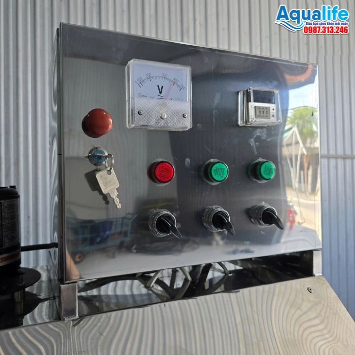 Tủ điện điều khiển áy sấy màng co nhiệt bình 20 lít tự động