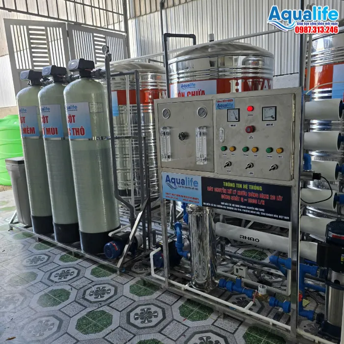 Hệ thống RO 1500L màng Dupont Hàn Quốc