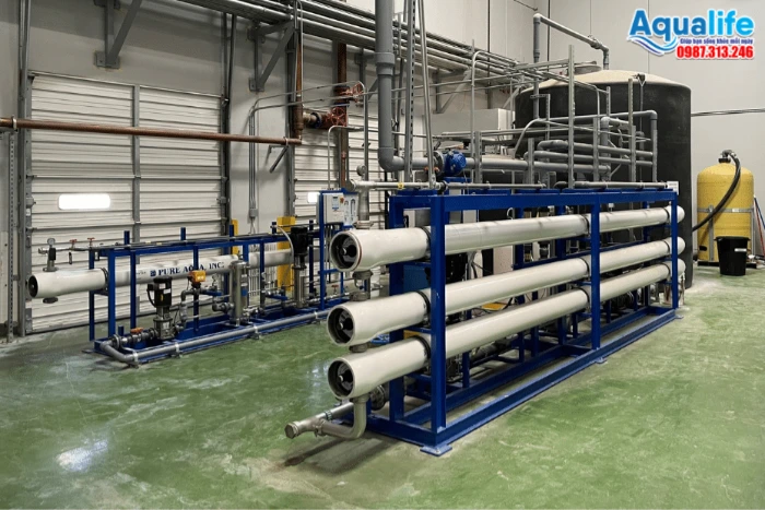 Cụm màng lọc RO công nghiệp đa tầng khử khoáng nước cấp lò hơi