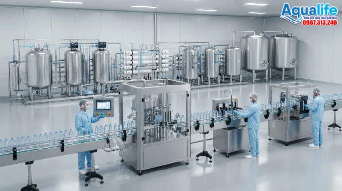 Chi Phí Lắp Đặt Hệ Thống Sản Xuất Nước Tinh Khiết Trọn Gói 6 Hệ thống sản xuất nước tinh khiết trọn gói tiêu chuẩn phòng sạch