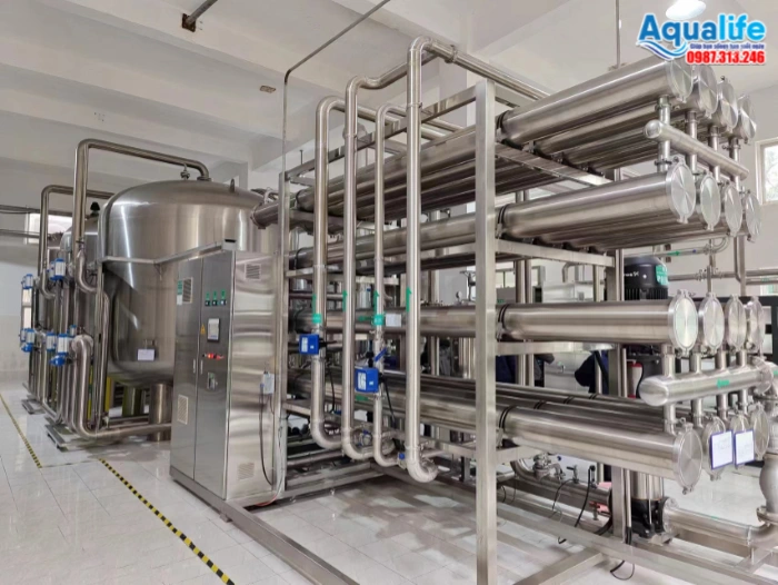 Hệ Thống Lọc Nước RO Công Nghiệp Cho Nhà Máy Dược Phẩm Chuẩn Dược Điển & GMP 2 Dàn lọc nước RO công nghiệp sản xuất nước tinh khiết đạt chuẩn Dược điển V và USP
