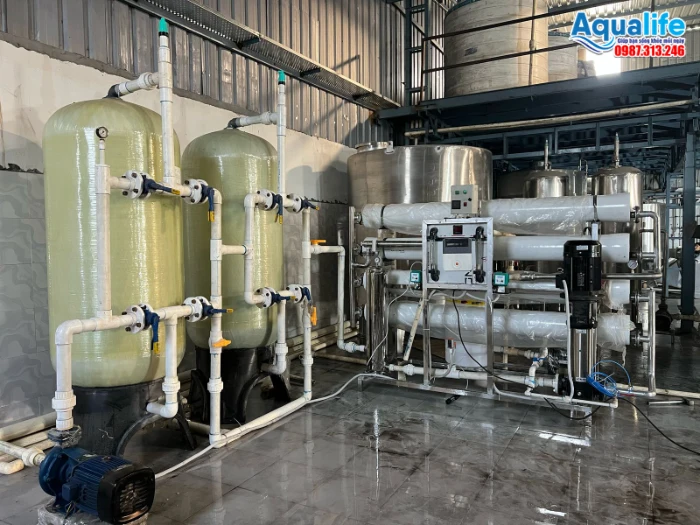 Lắp đặt hệ thống lọc RO công nghiệp cấp nước lò hơi tại xưởng Aqualife