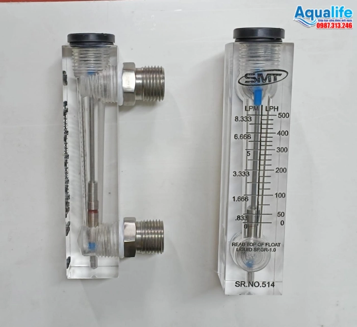 Vai Trò Của Đồng Hồ Đo Lưu Lượng Và Độ Dẫn Điện Trong Hệ Thống RO 2 Cặp đồng hồ đo lưu lượng Rotameter dòng tinh khiết và dòng thải hệ thống RO